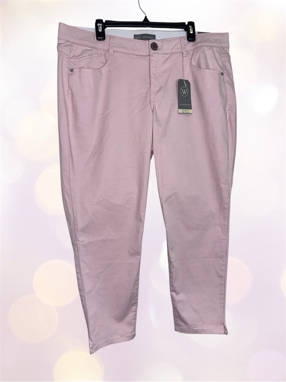 Wit & Wisdom Absolution Ankle Skimmer Light Pink Stretch Pants 20W NWT